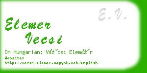 elemer vecsi business card